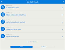 Tablet Screenshot of goodhealthproducts.net